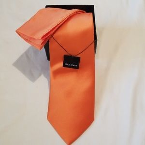 Tie/Hanky box set- Bright Orange